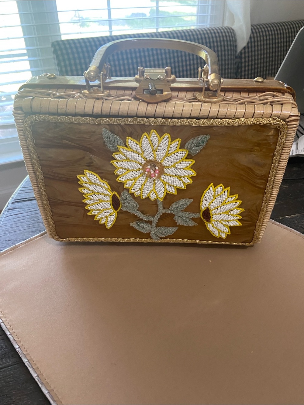 Vintage 1950s–60s Tropic Miami Wicker Box Purse